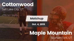 Matchup: Cottonwood High vs. Maple Mountain  2019