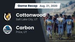 Recap: Cottonwood  vs. Carbon  2020