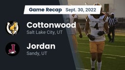 Recap: Cottonwood  vs. Jordan  2022