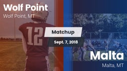 Matchup: Wolf Point High vs. Malta  2018