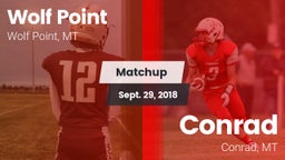 Matchup: Wolf Point High vs. Conrad  2018