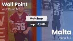 Matchup: Wolf Point High vs. Malta  2020