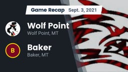 Recap: Wolf Point  vs. Baker  2021
