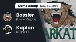 Recap: Bossier  vs. Kaplan  2019