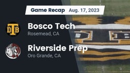 Recap: Bosco Tech  vs. Riverside Prep  2023