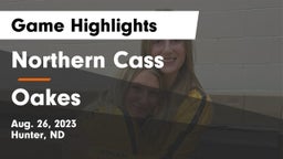 Northern Cass  vs Oakes  Game Highlights - Aug. 26, 2023