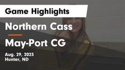 Northern Cass  vs May-Port CG  Game Highlights - Aug. 29, 2023