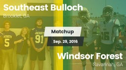 Matchup: Southeast Bulloch vs. Windsor Forest  2016
