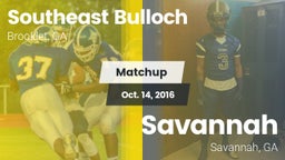 Matchup: Southeast Bulloch vs. Savannah  2016
