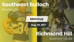 Matchup: Southeast Bulloch vs. Richmond Hill  2017