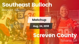 Matchup: Southeast Bulloch vs. Screven County  2018