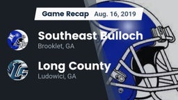 Recap: Southeast Bulloch  vs. Long County  2019