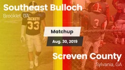 Matchup: Southeast Bulloch vs. Screven County  2019