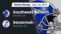 Recap: Southeast Bulloch  vs. Savannah  2019