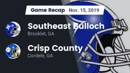 Recap: Southeast Bulloch  vs. Crisp County  2019