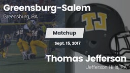 Matchup: Greensburg-Salem vs. Thomas Jefferson  2017