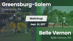 Matchup: Greensburg-Salem vs. Belle Vernon  2017