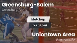 Matchup: Greensburg-Salem vs. Uniontown Area  2017