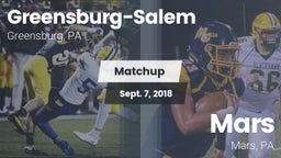 Matchup: Greensburg-Salem vs. Mars  2018
