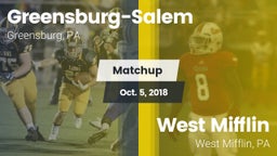 Matchup: Greensburg-Salem vs. West Mifflin  2018