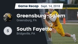 Recap: Greensburg-Salem  vs. South Fayette  2018