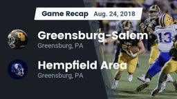 Recap: Greensburg-Salem  vs. Hempfield Area  2018