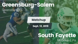 Matchup: Greensburg-Salem vs. South Fayette  2019