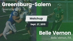 Matchup: Greensburg-Salem vs. Belle Vernon  2019