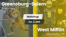 Matchup: Greensburg-Salem vs. West Mifflin  2019