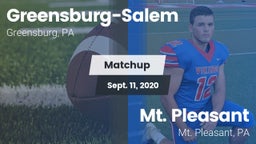 Matchup: Greensburg-Salem vs. Mt. Pleasant  2020