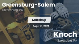 Matchup: Greensburg-Salem vs. Knoch  2020