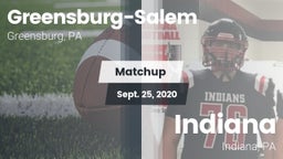 Matchup: Greensburg-Salem vs. Indiana  2020