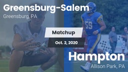 Matchup: Greensburg-Salem vs. Hampton  2020