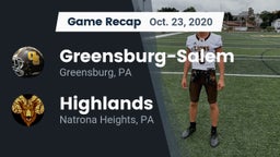 Recap: Greensburg-Salem  vs. Highlands  2020