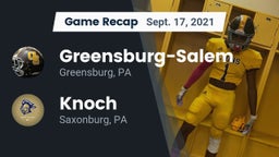 Recap: Greensburg-Salem  vs. Knoch  2021