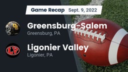 Recap: Greensburg-Salem  vs. Ligonier Valley  2022
