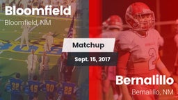 Matchup: Bloomfield High vs. Bernalillo  2017