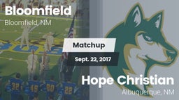 Matchup: Bloomfield High vs. Hope Christian  2017