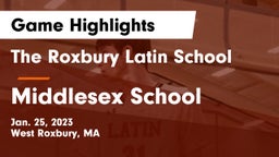 The Roxbury Latin School vs Middlesex School Game Highlights - Jan. 25, 2023