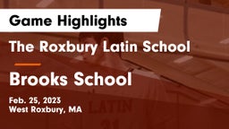 The Roxbury Latin School vs Brooks School Game Highlights - Feb. 25, 2023