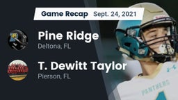 Recap: Pine Ridge  vs. T. Dewitt Taylor  2021