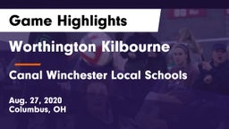 Worthington Kilbourne  vs Canal Winchester Local Schools Game Highlights - Aug. 27, 2020