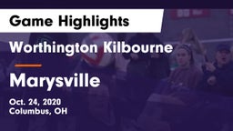 Worthington Kilbourne  vs Marysville Game Highlights - Oct. 24, 2020