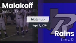 Matchup: Malakoff  vs. Rains  2018