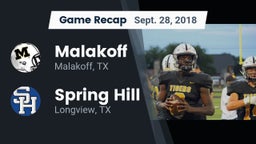 Recap: Malakoff  vs. Spring Hill  2018