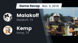 Recap: Malakoff  vs. Kemp  2018