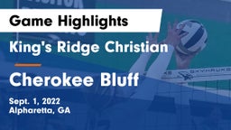 King's Ridge Christian  vs Cherokee Bluff   Game Highlights - Sept. 1, 2022