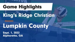 King's Ridge Christian  vs Lumpkin County  Game Highlights - Sept. 1, 2022