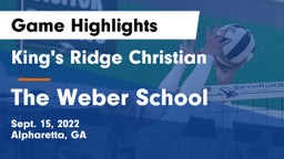 King's Ridge Christian  vs The Weber School Game Highlights - Sept. 15, 2022