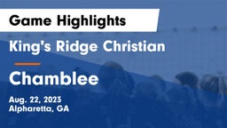 King's Ridge Christian  vs Chamblee Game Highlights - Aug. 22, 2023
